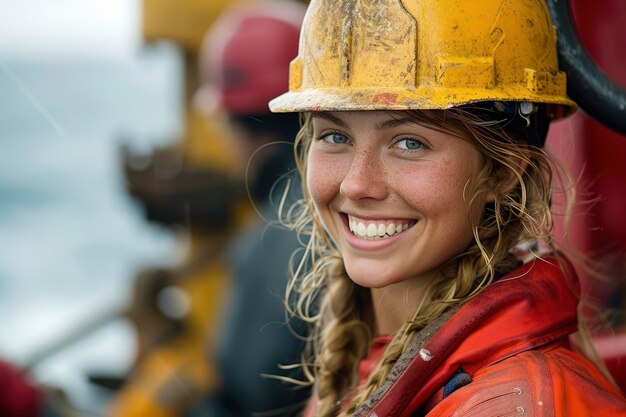 Foto de um trabalhador do petróleo