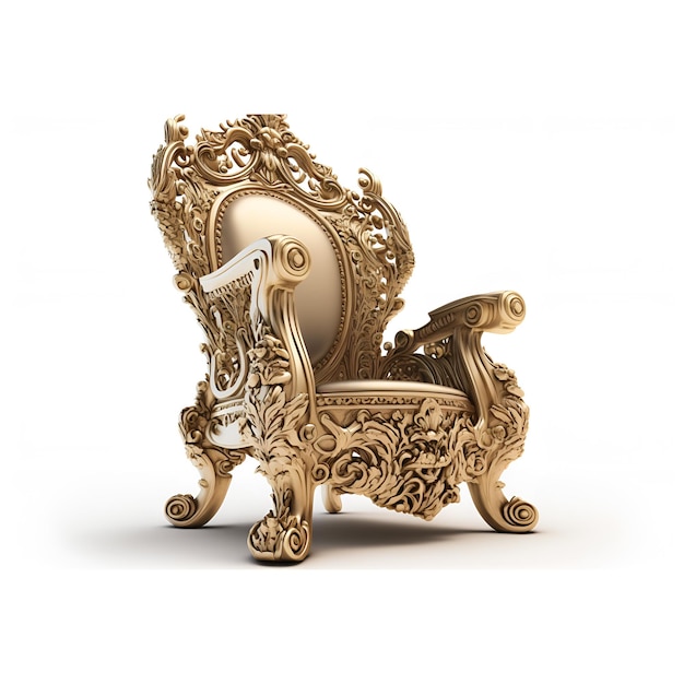 Foto de um trono de ouro com uma coroa