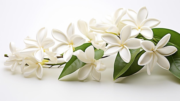 Foto de uma bela flor Stephanotis isolada em fundo branco