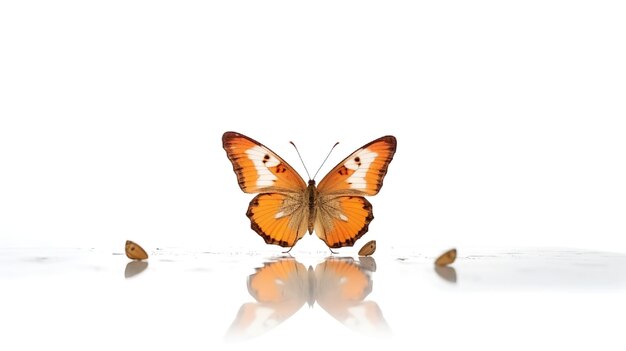 Foto foto de uma bonita borboleta isolada em fundo branco