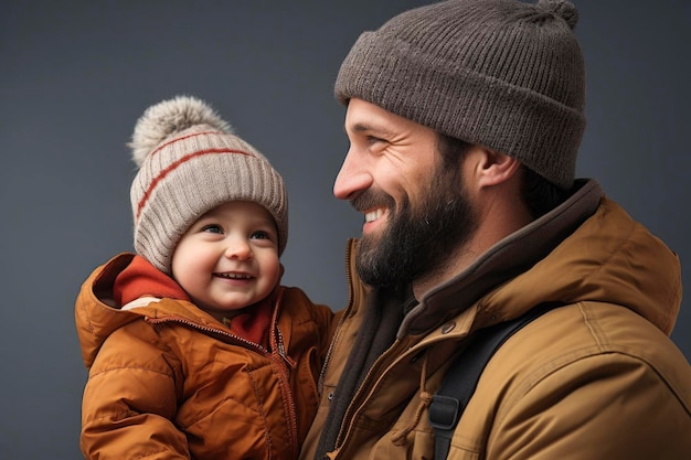 Foto de uma família feliz