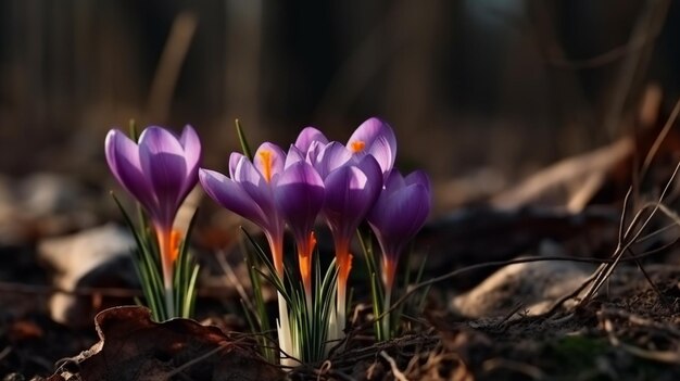 Foto de uma flor de crocus