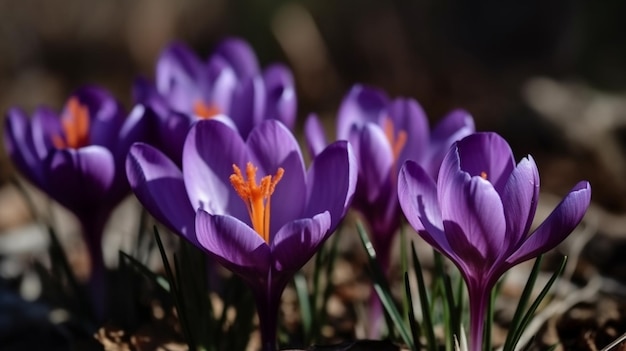 Foto de uma flor de crocus