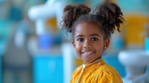 Foto de uma menina numa clínica médica