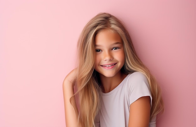 Foto de uma menina sorridente celebrando o dia das crianças