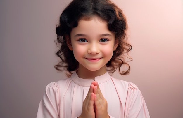 Foto de uma menina sorridente celebrando o dia das crianças