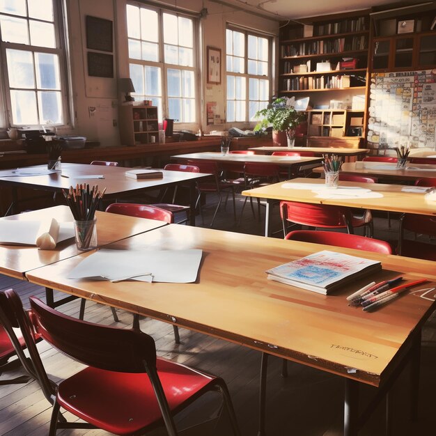 foto de uma sala de aula de volta à escola