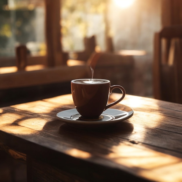 Foto de uma xícara de café em uma mesa em Kofi