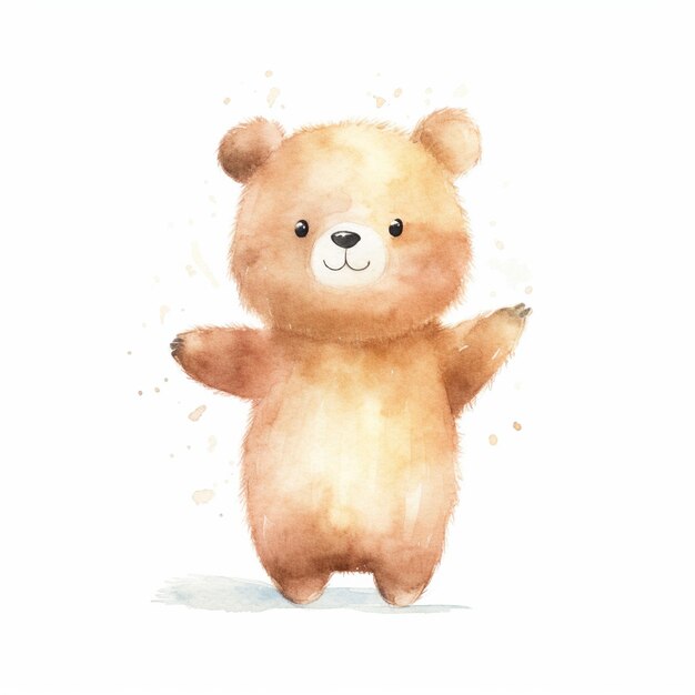 Foto foto de urso aquarelado