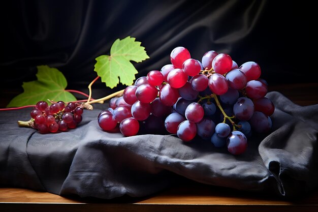 foto de uvas na mesa