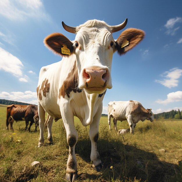 foto de vaca tiro completo alta qualidade hdr 16k ultra hd selvagem