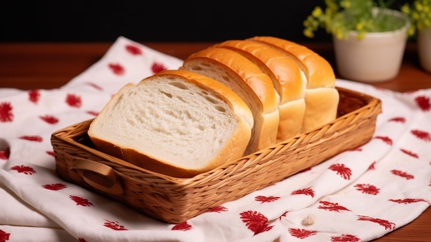 Foto de vários pães na mesa de madeira