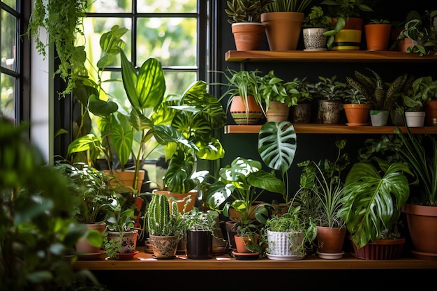 Foto de vasos de plantas de casa