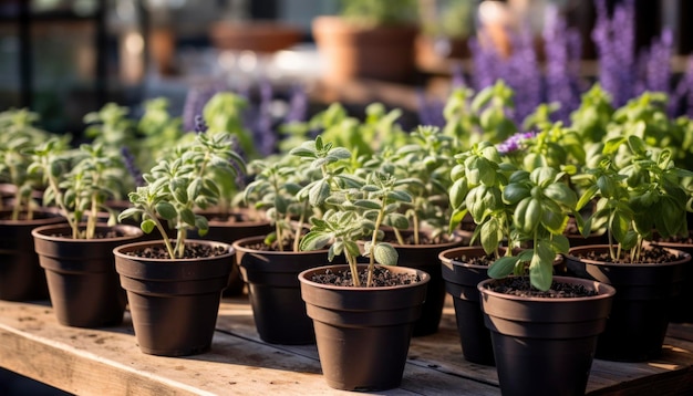 Foto de vasos de plantas de casa