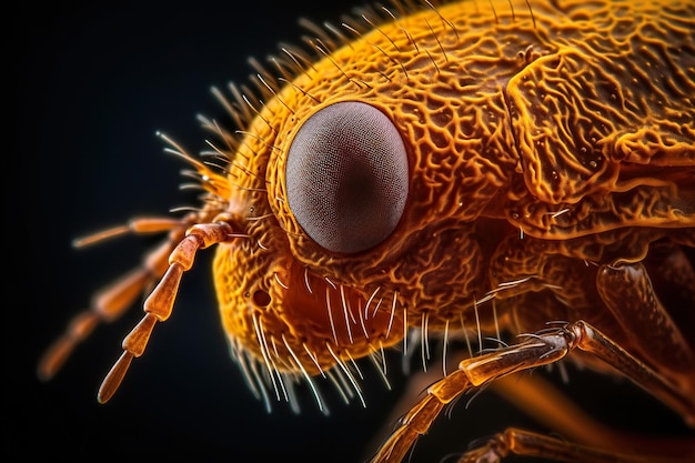 Foto de zoom detalhada de microfotografia de clamidofila