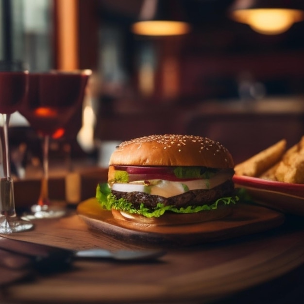 Foto deliciosa hamburguesa