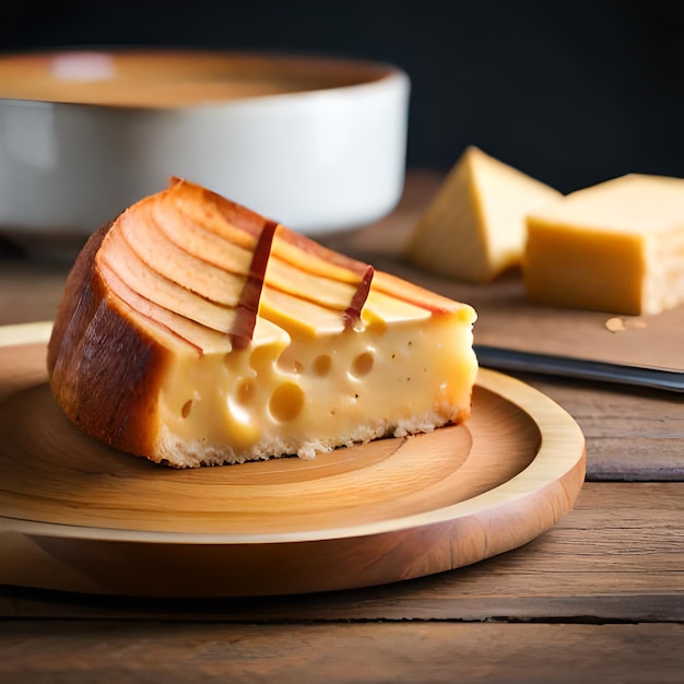 foto de una deliciosa rebanada de queso