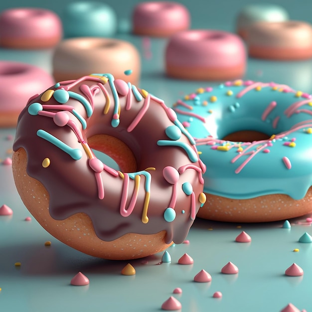 foto deliciosas donas 3d