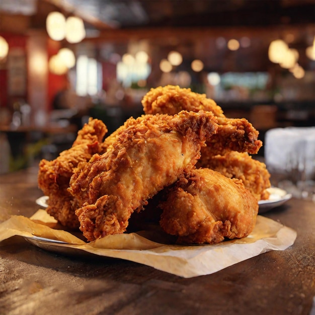 Foto delicioso frango frito