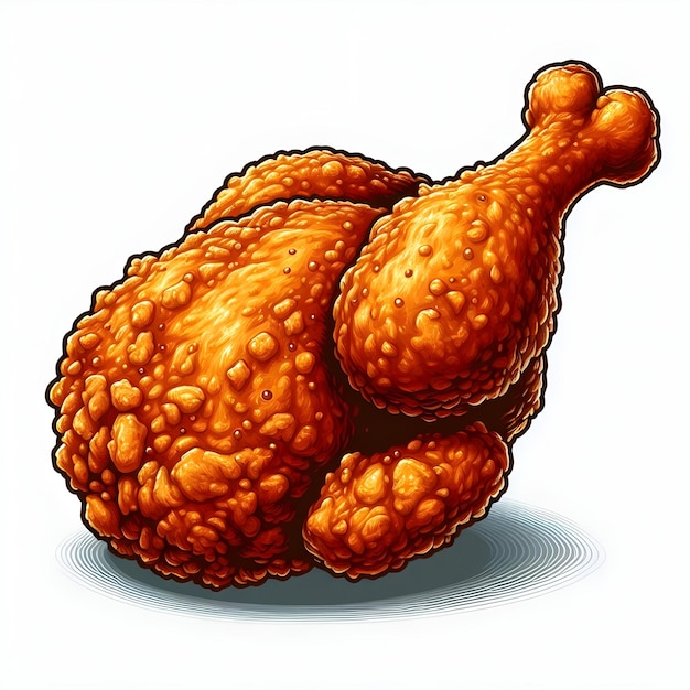 Foto Un delicioso pollo frito Imagen de comida rápida en HD