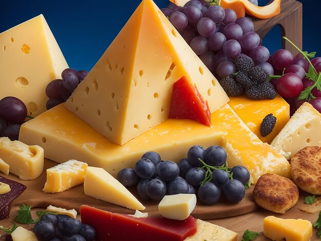 Foto de deliciosos trozos de queso Ai imagen