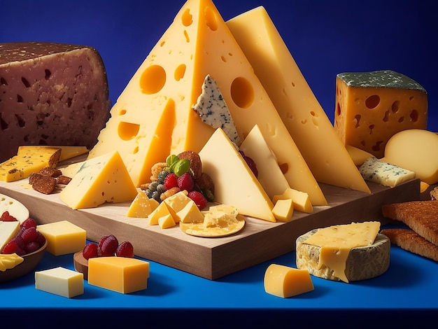 Foto de deliciosos trozos de queso Ai imagen