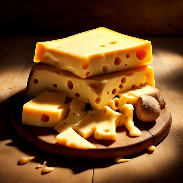 Foto deliciosos trozos de queso