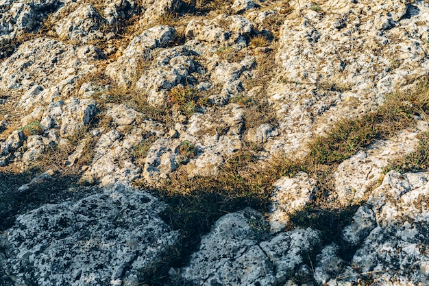 Foto der Gebirgstal-Steinlandschaft