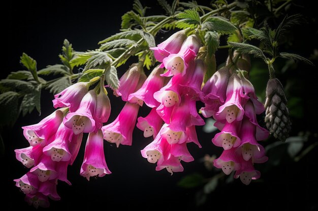 Foto der generativen künstlichen Intelligenz von Foxglove mit natürlichem Licht