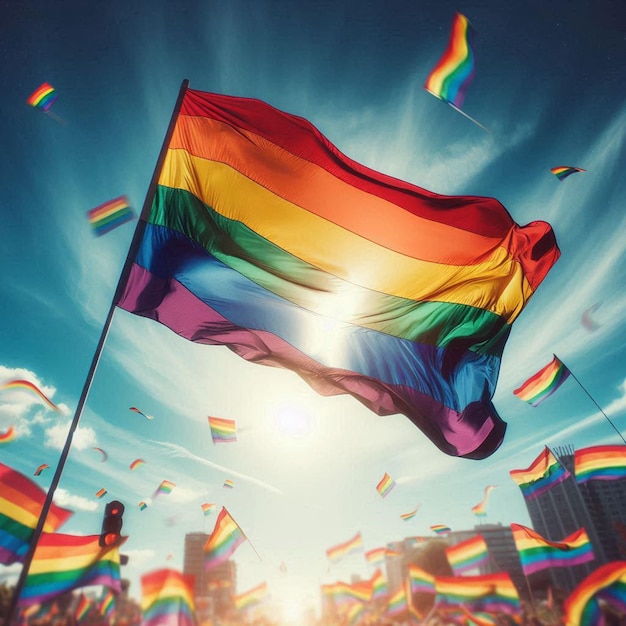 Foto der Homosexuellen-Pride-Flagge