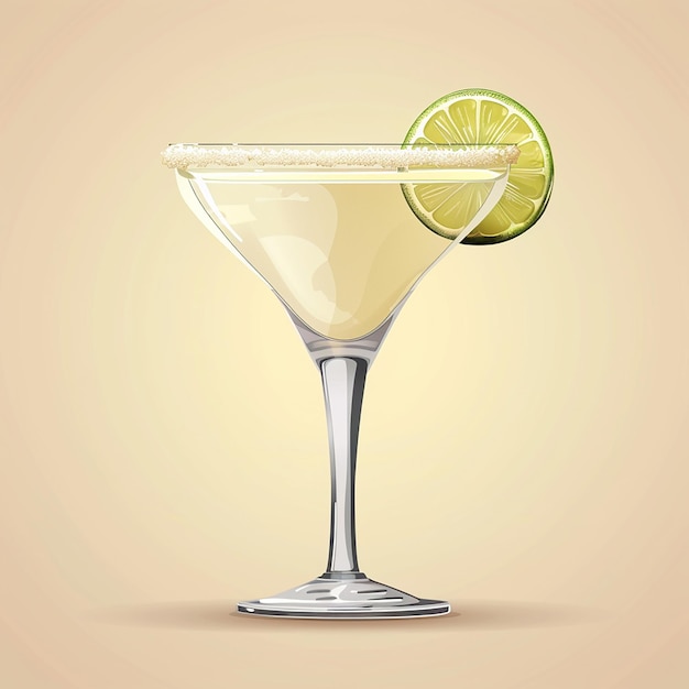 Foto der klassischen Margarita in gekühltem Glas