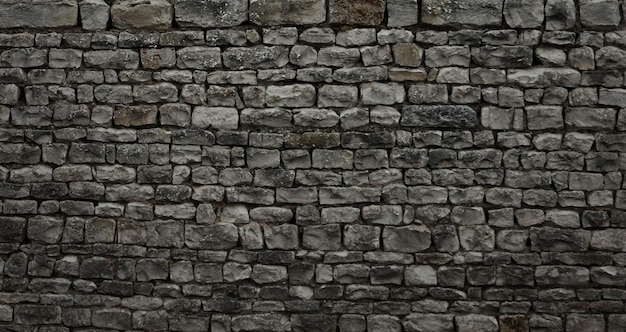 Foto der schönen alten Backsteinmauer im Hausinnenraum, breites Panorama der Backsteinmauer