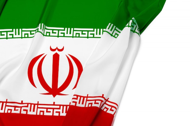 Foto der Stoffflagge des Iran schließen