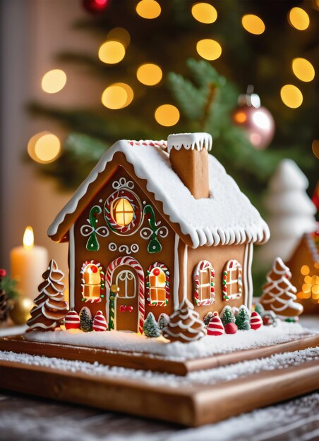 Foto der Weihnachts-Gibgerbread-Hauskekse