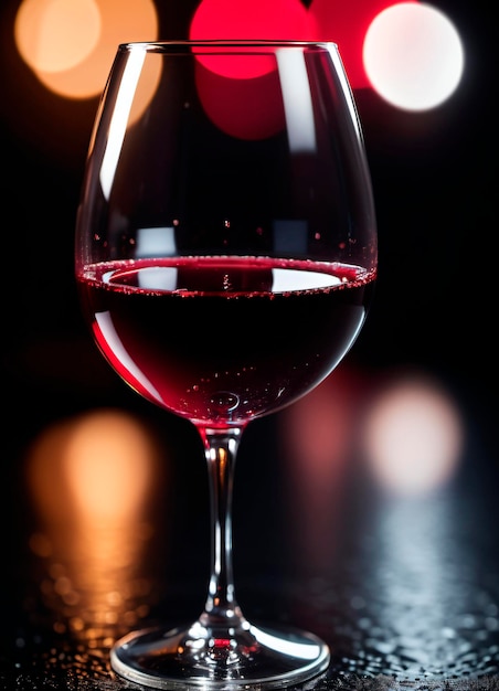 Foto des Glases mit Rotwein