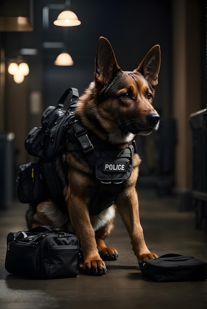 Foto des Polizeihundes K9