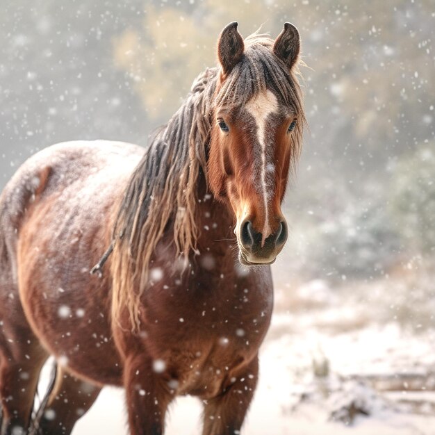 Foto des Schneefalls