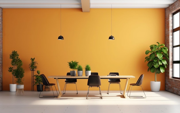 Foto design minimalista vazio escritório moderno ou casas tu Generative ai