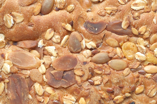 Foto detalhada de pão integral na mesa