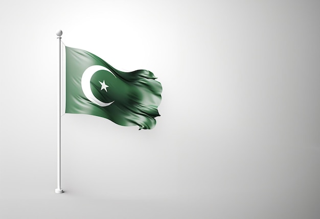 Foto día de la independencia de Pakistán 14 de agosto fondo Ilustración de la bandera de Pakistán en blanco