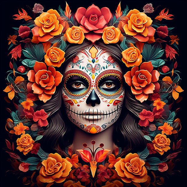 Foto dia de los muertos de fondo