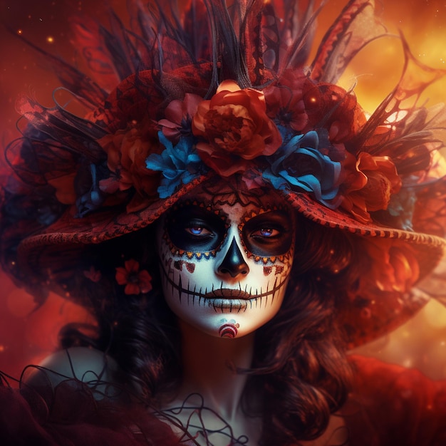 Foto dia de los muertos de fondo