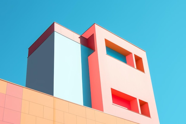 Foto de diseño de arquitectura minimalista de otro mundo