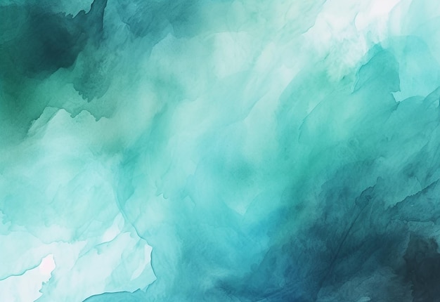 Foto de diseño de fondo de acuarela pintado a mano de mezcla abstracta de azul y verde