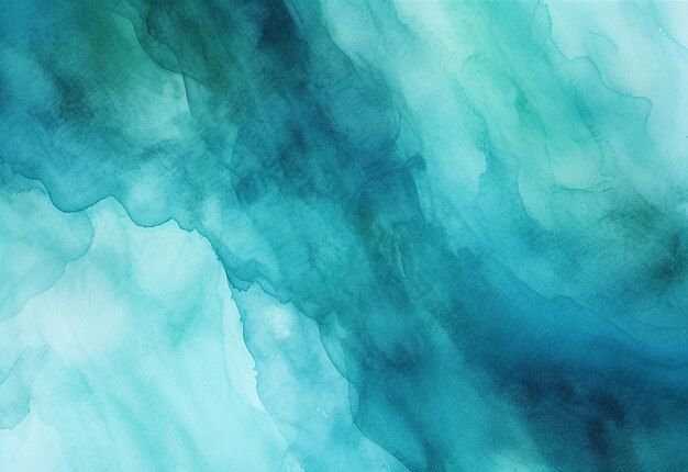 Foto de diseño de fondo de acuarela pintado a mano de mezcla abstracta de azul y verde