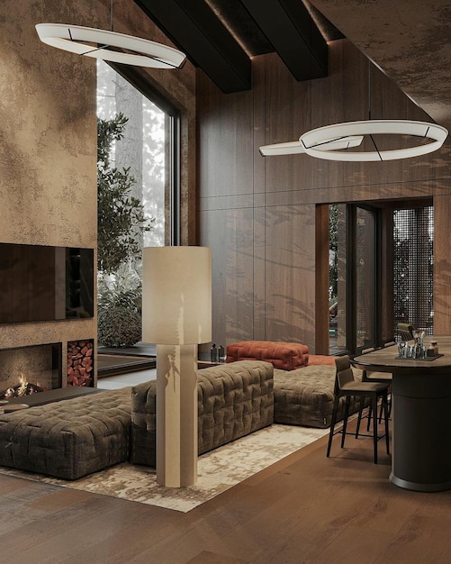 una foto del diseño inspirador de una habitación
