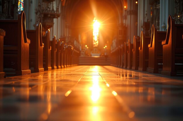 Foto foto del diseño interior de la iglesia