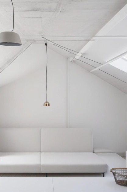 foto de diseño interior de sala de estar de loft minimalista con plantas verdes