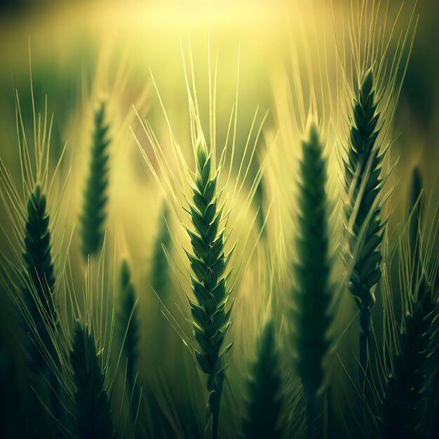 Foto do campo de espinhos de plantas agrícolas na natureza