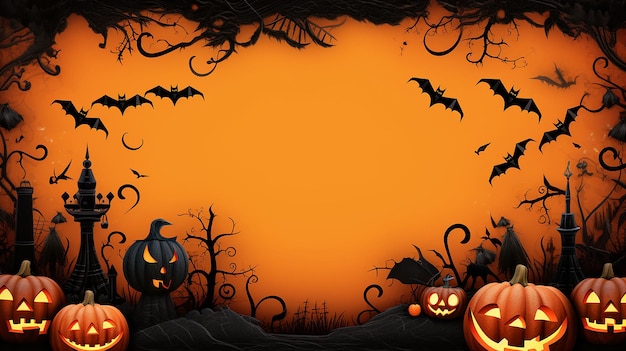 Foto do design assustador do fundo do festival de Halloween